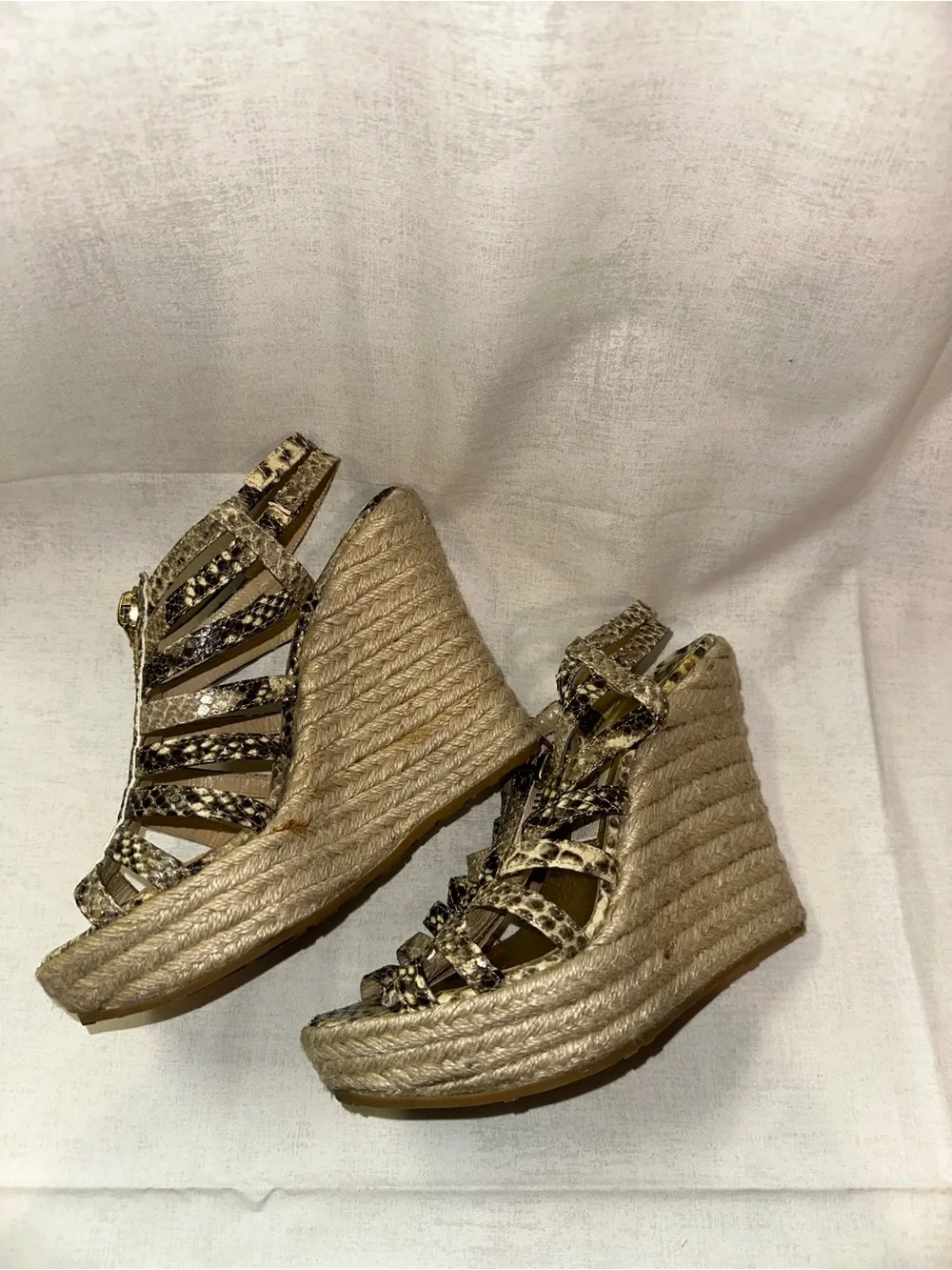 Jimmy Choo Glenys Wedge Snake Skin Size 7